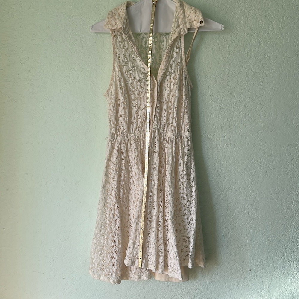 American Rag cream lace mini dress size large 🐮🐄